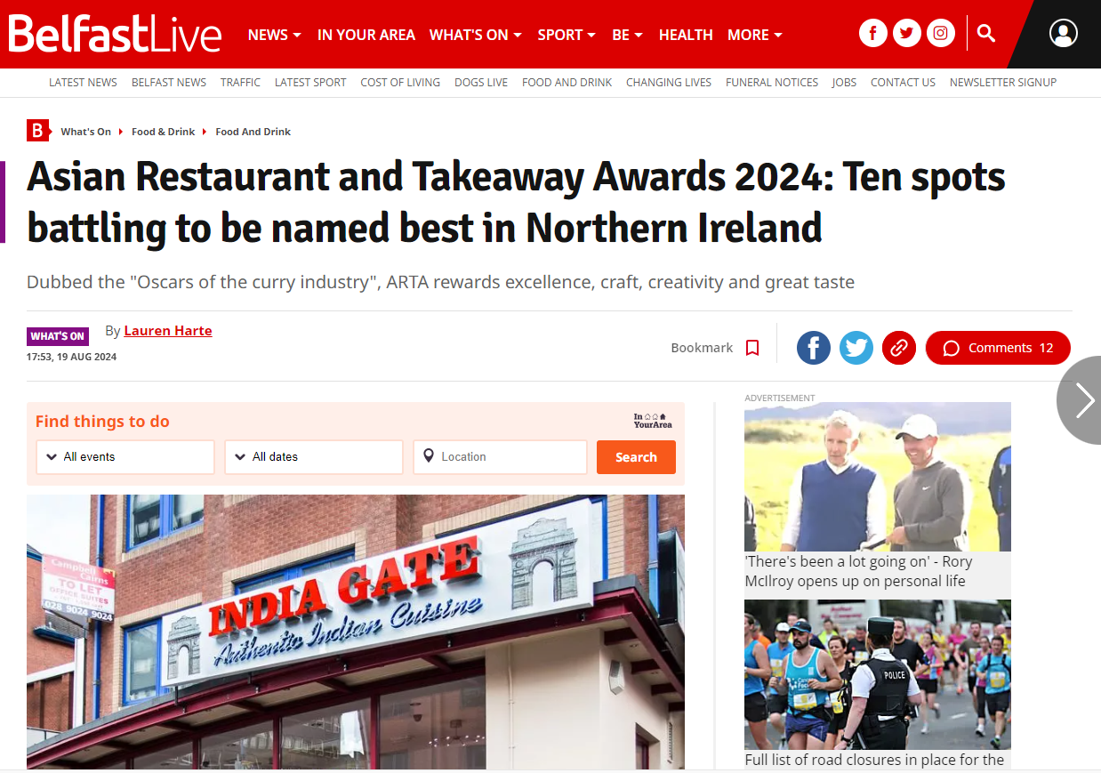 Asian Restaurant and Takeaway Awards 2024: Ten spots battling to be named best in Northern Ireland