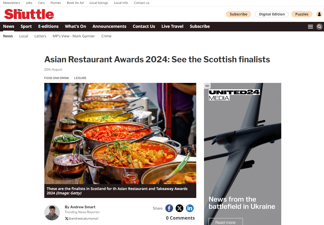 Asian Restaurant Awards 2024: See the Scottish finalists