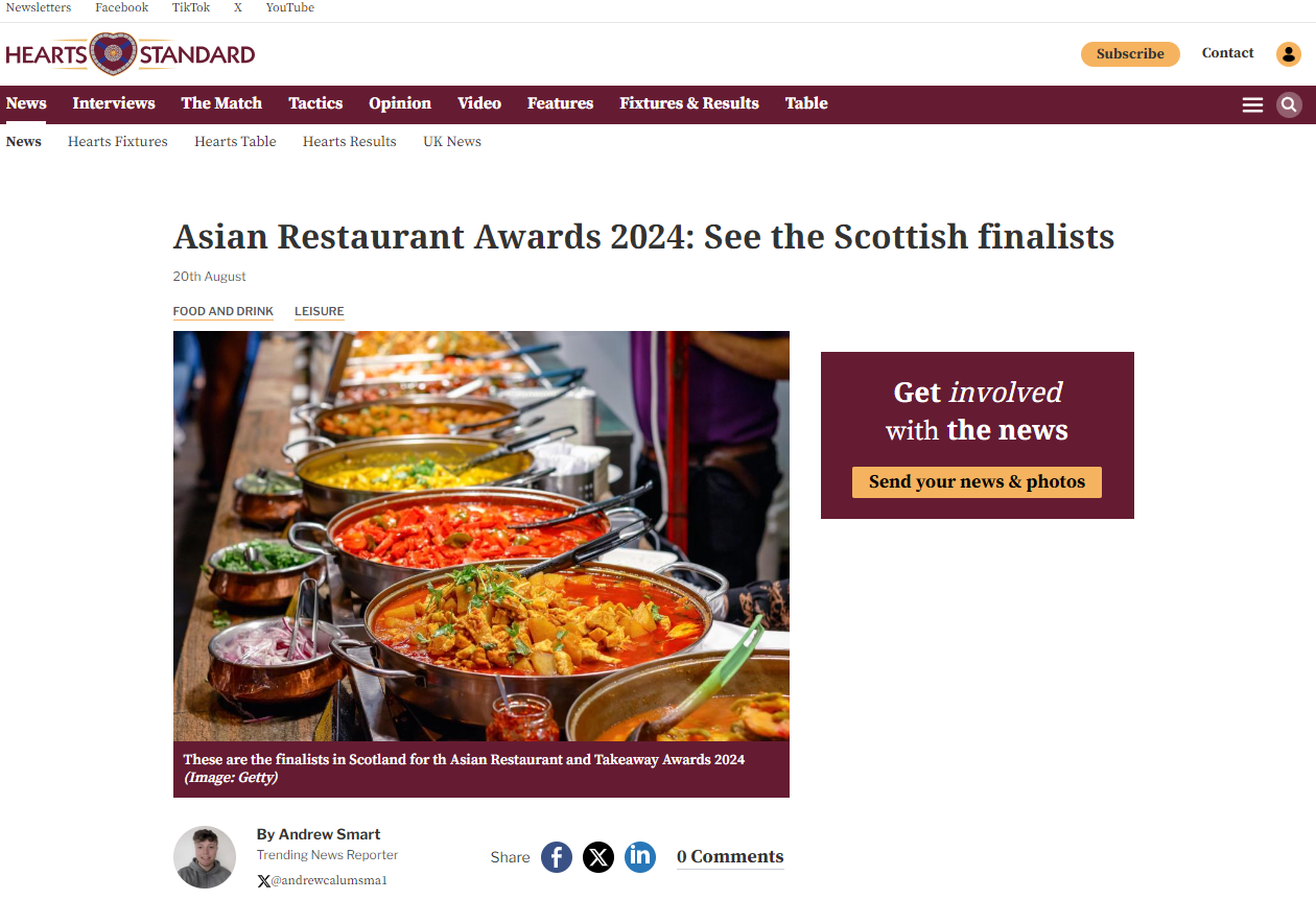 Asian Restaurant Awards 2024: See the Scottish finalists