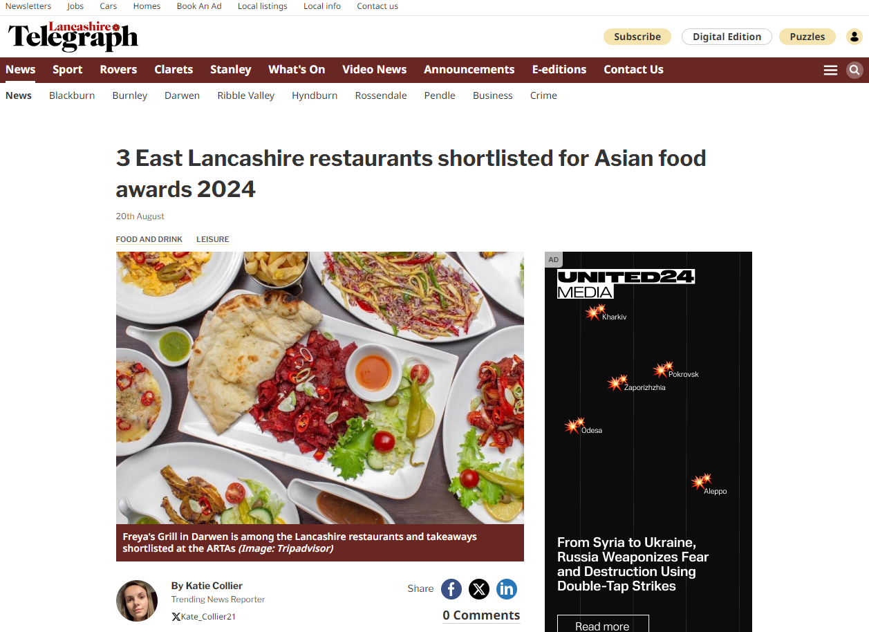 3 East Lancashire restaurants shortlisted for Asian food awards 2024