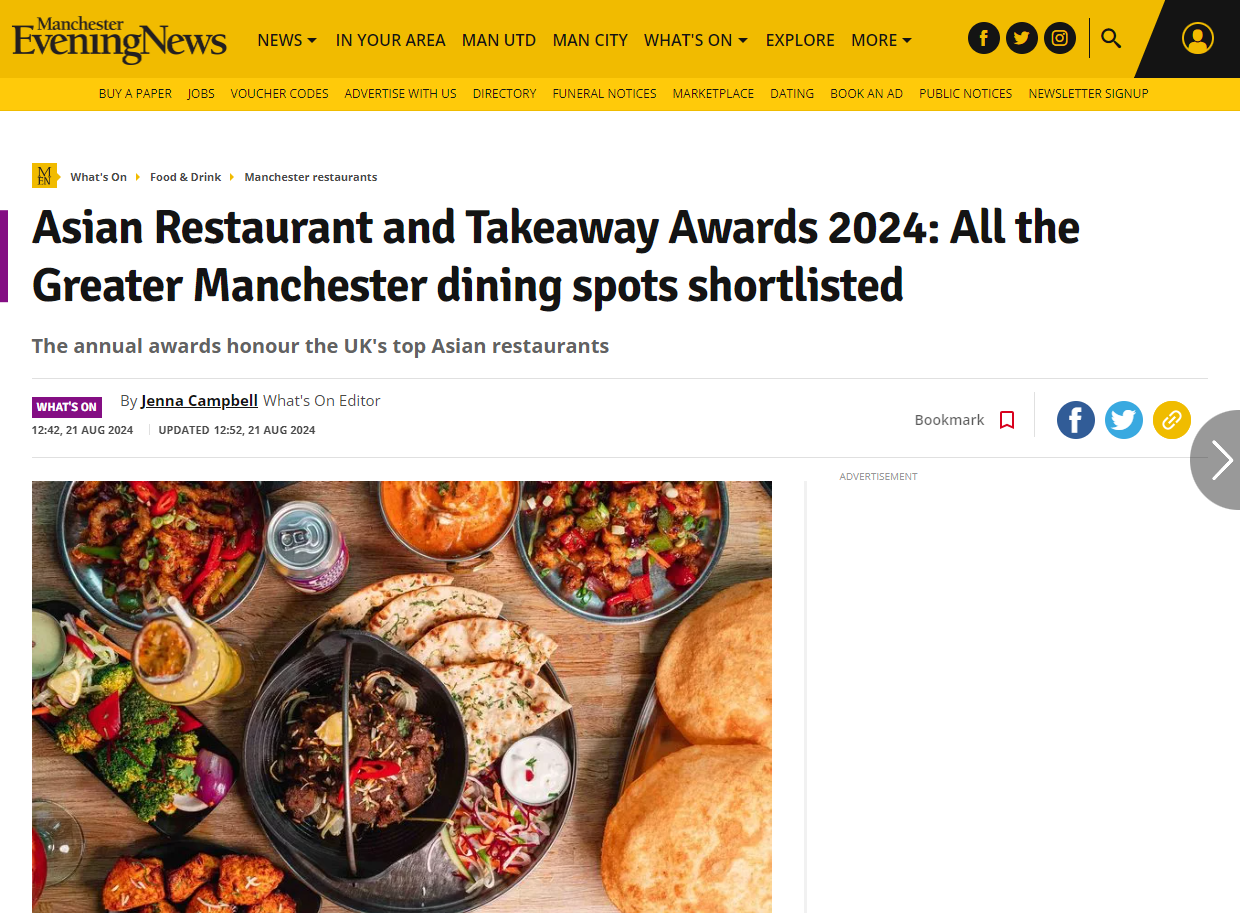 Asian Restaurant and Takeaway Awards 2024: All the Greater Manchester dining spots shortlisted